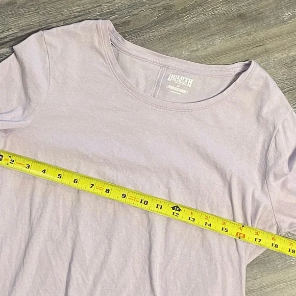 NWOT DULUTH TRADING CO. Lavender L/S Tee M - Picture 3 of 5